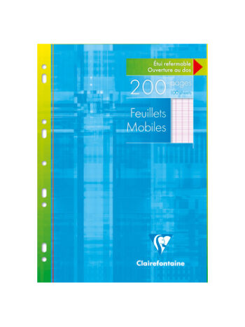 Feuillets mobiles grands carreaux - A4 - Pack de 2