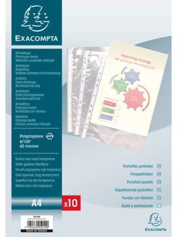 Pochettes perforées - A4 - Pack de 2