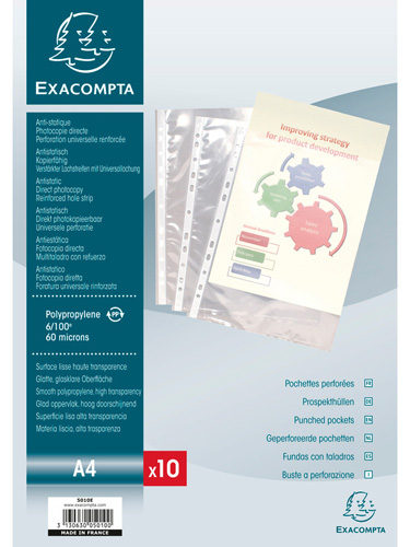Pochettes perforées - A4 - Pack de 2