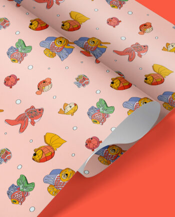 Papier cadeau - Lanternes - Set de 3 feuilles