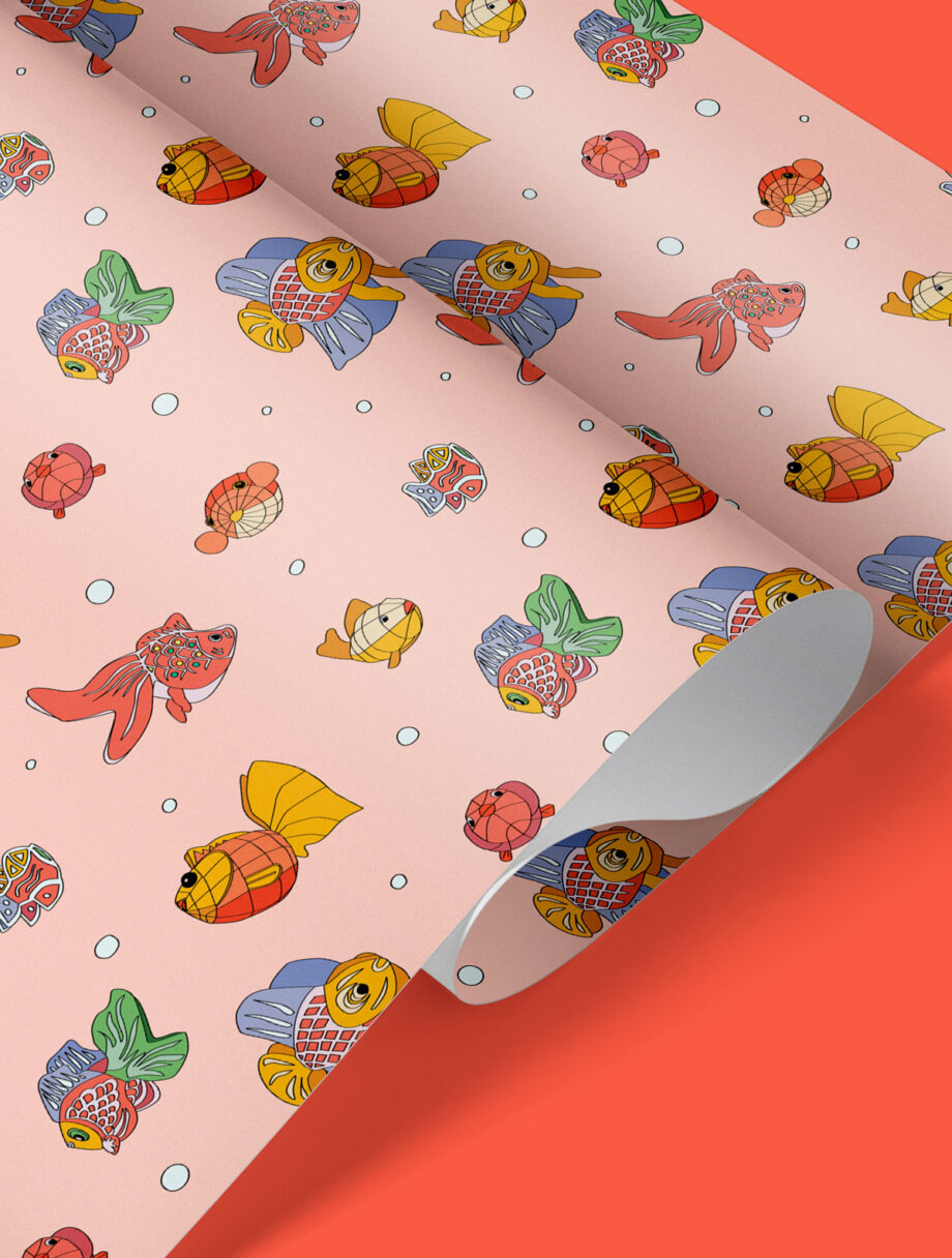 Lanterns – Gift wrapping paper – 3 sheets