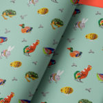 Papier cadeau - Nostalgie - Set de 3 feuilles