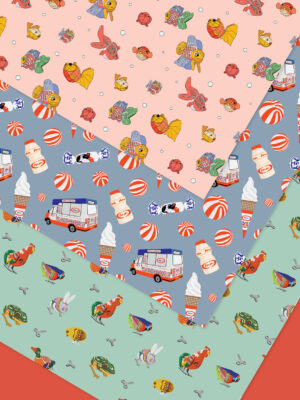 Papier cadeau - Set de 3 feuilles