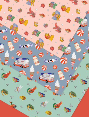 Papier cadeau - Set de 3 feuilles