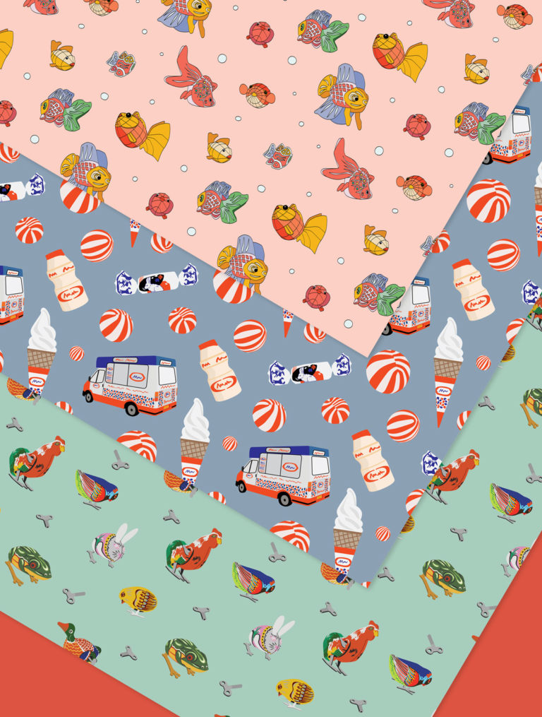 Papier cadeau - Set de 3 feuilles