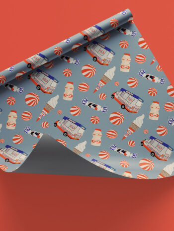 Papier cadeau - Souvenirs d'enfance - Set de 3 feuilles