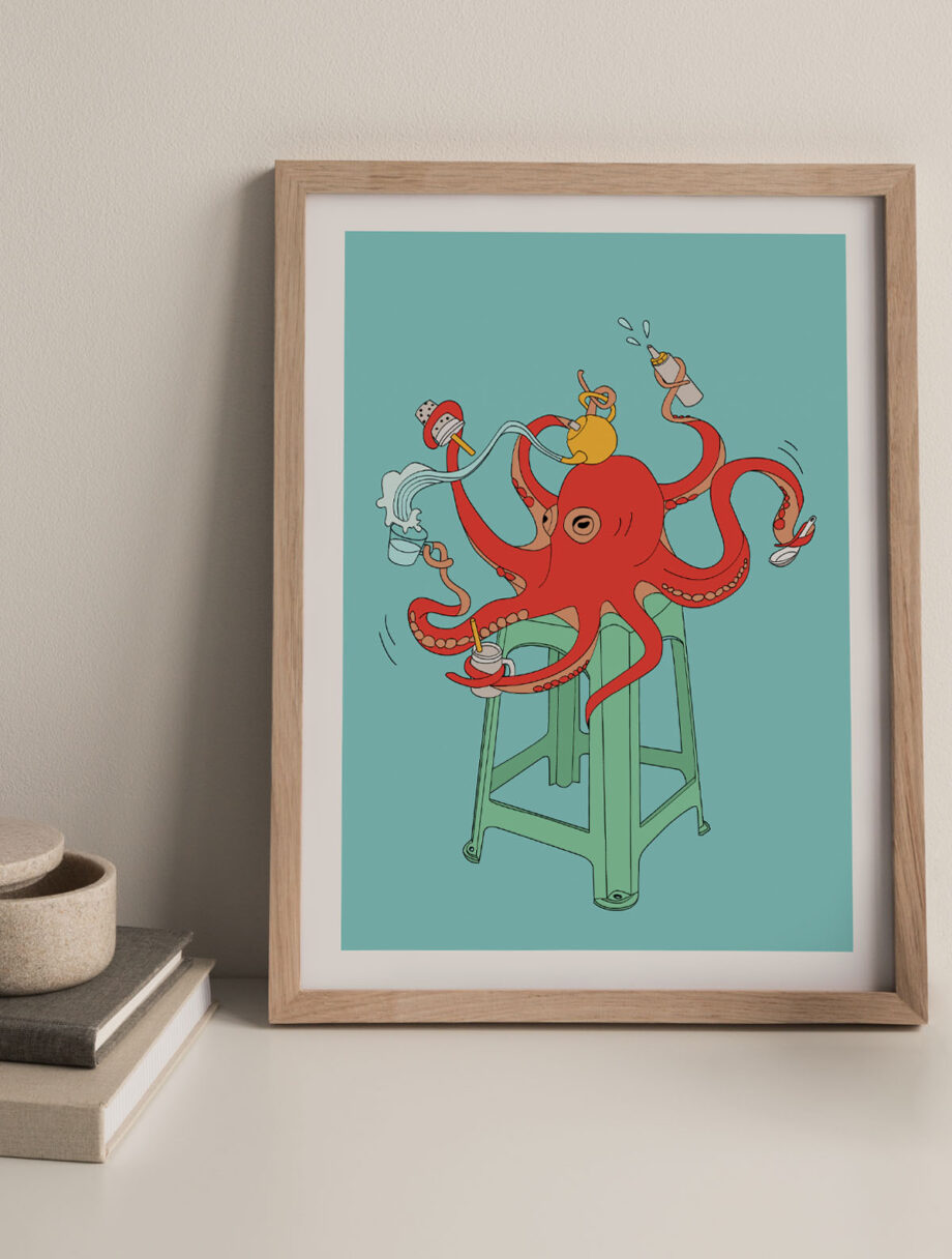 Octopus series art print – Bartending