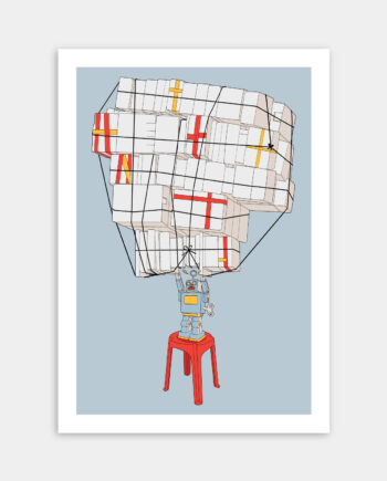 Illustration, tirage limité - Série polystyrène 01 - As strong as a tin robot
