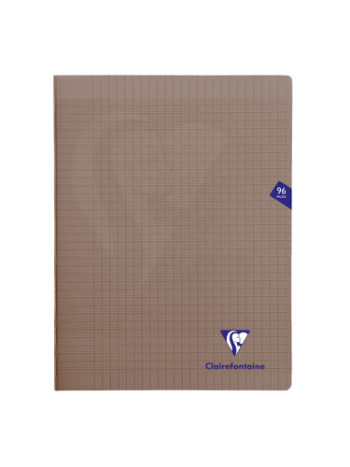 Cahier - 24 x 32 cm - 96 pages grands carreaux - Gris - Cultura