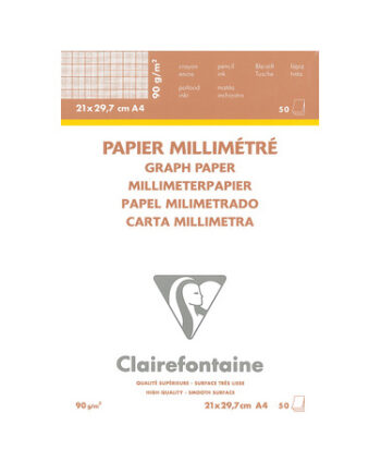 Papier millimétré - A4 - Bloc
