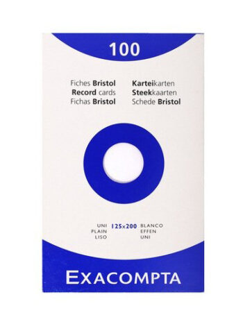 Fiches bristol - uni - 100x150mm - Pack de 2