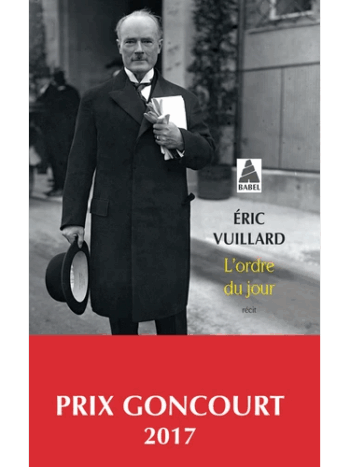 Prix Goncourt 2017 - L'ordre du jour