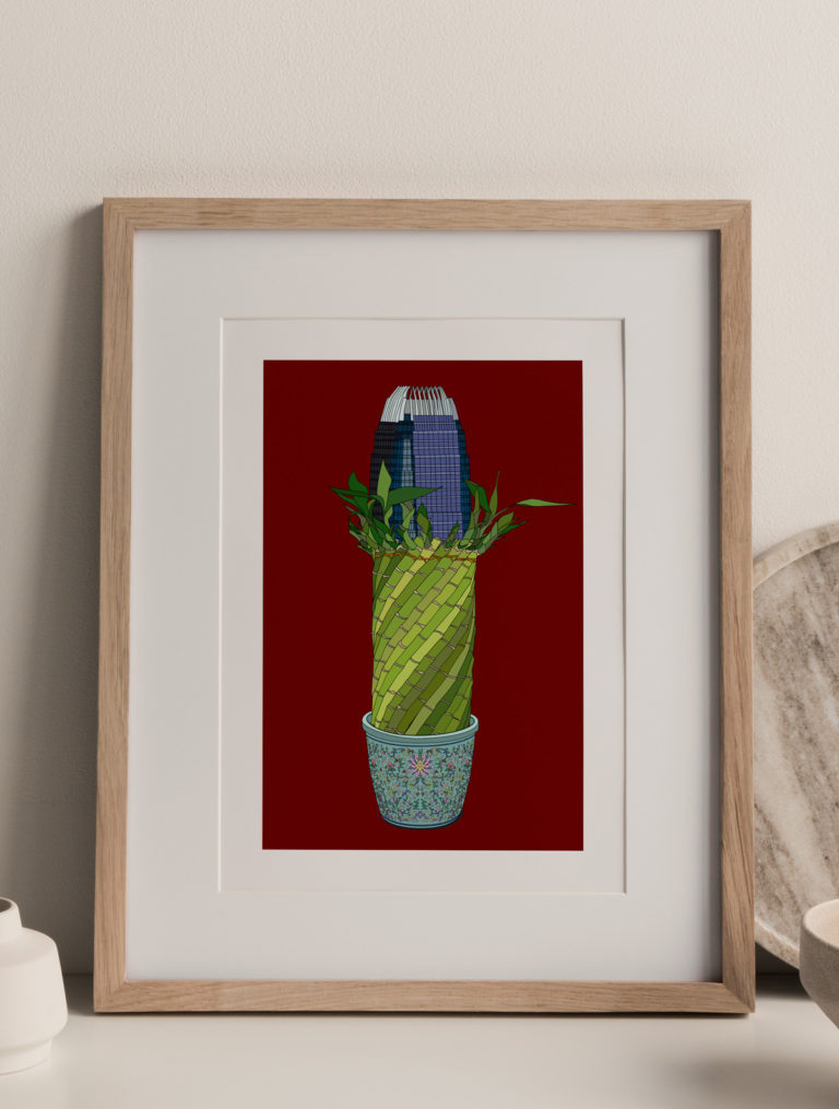 Limited edition print - Lucky Buildings - Imagination Forever Cheers or IFC