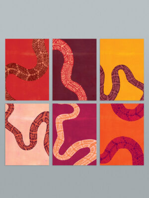 Slithering Snakes - Set de 6 cartes postales A6