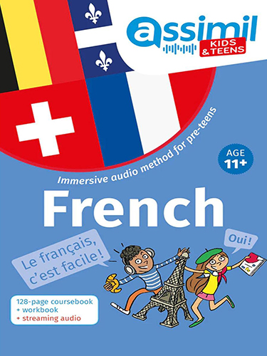 Assimil French (Age 11+) immersive audio method for pre-teens - Coursebook + workbook + streaming audio