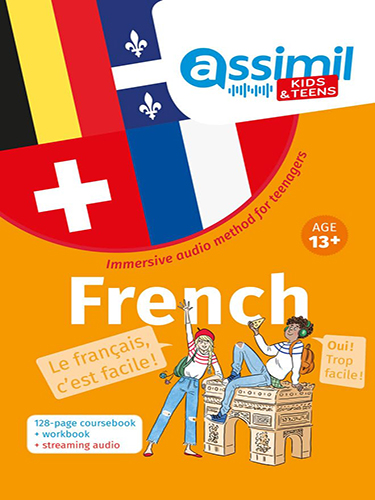 Assimil French (Age 13+) immersive audio method for pre-teens - Coursebook + workbook + streaming audio