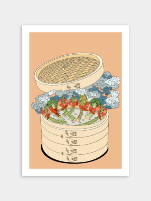 Illustration, tirage limité - Série vapeur 02 - At the spa